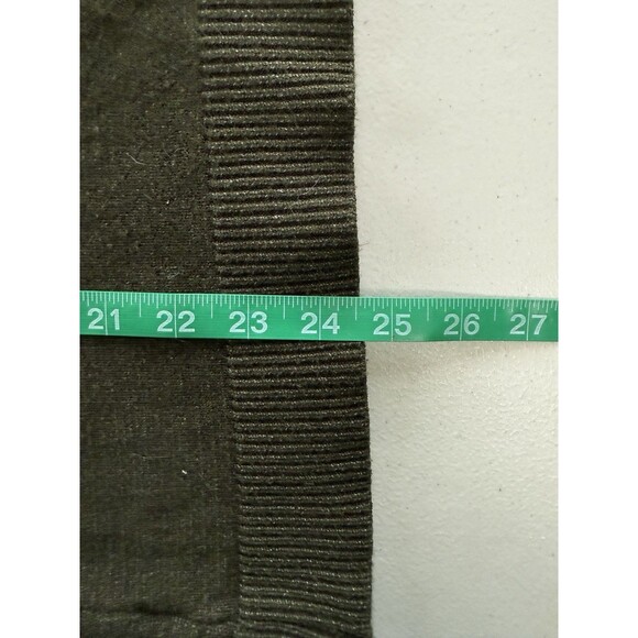 Women’s Olive Knit Pullover Sweater Button Shoulder Cozy Fall Casual Layering Lg - Picture 9 of 9